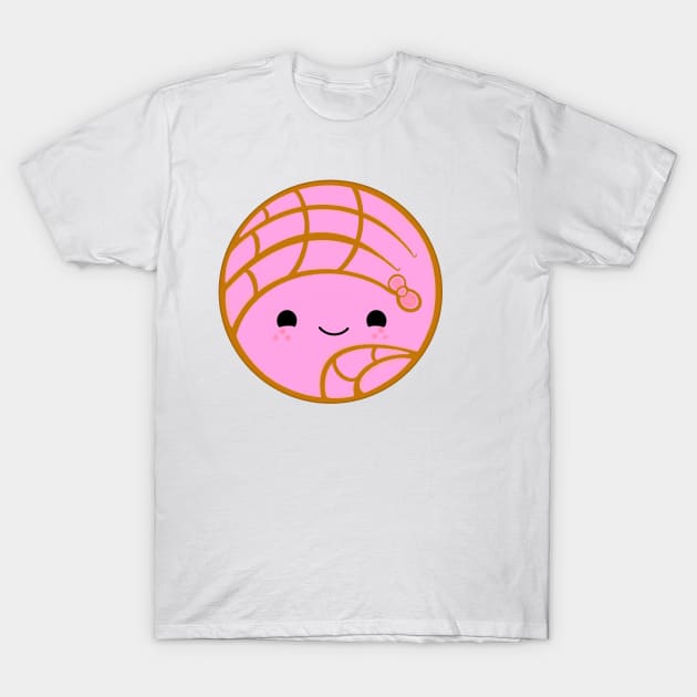 Cute Chibi Kawaii Pink Concha (Pan Dulce Art) T-Shirt by Florentino